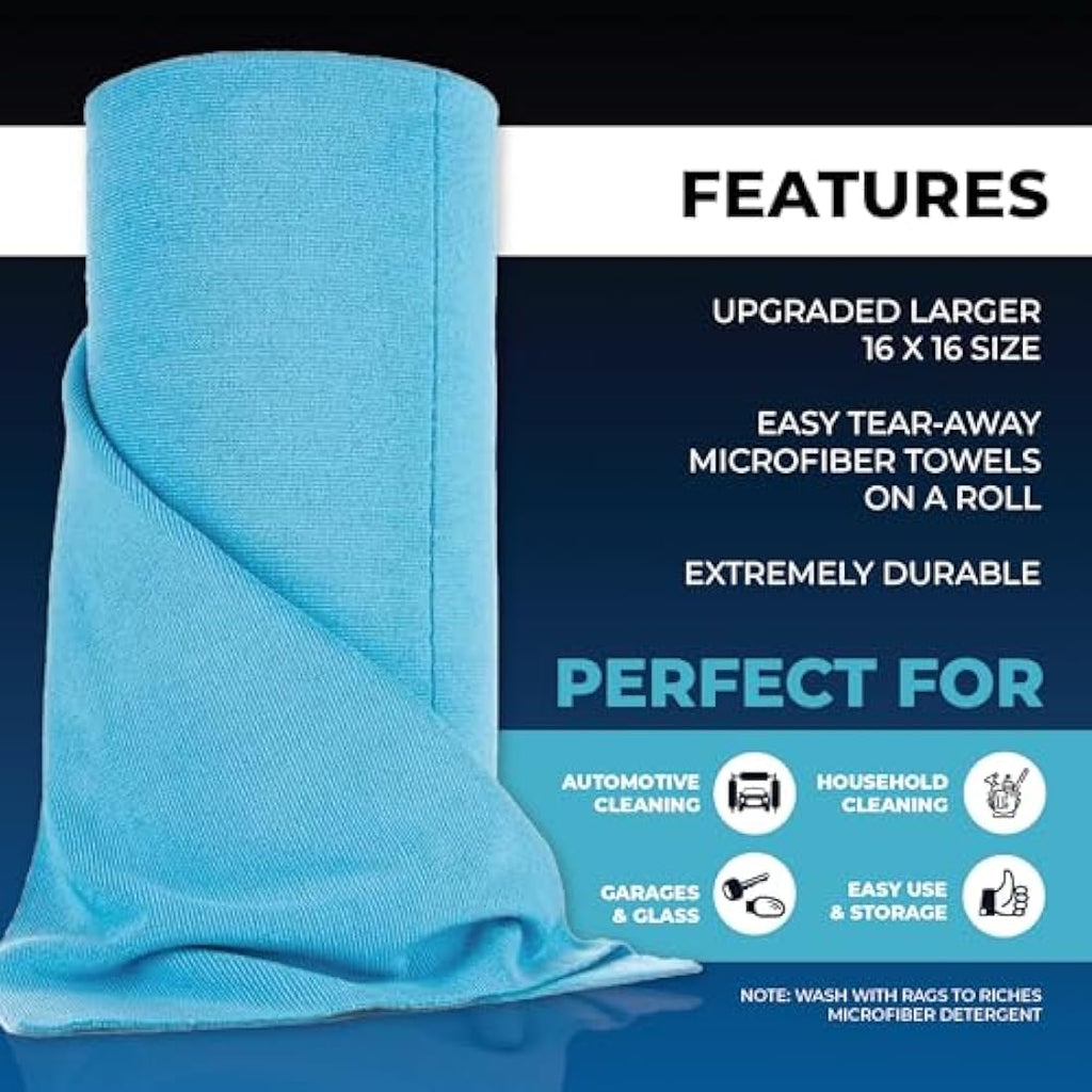 The Rag Company Ultra Rip N' Rag XL Pearl-Weave Microfiber Towels | 50ct