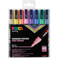 Uni-ball Posca Paint Markers | Fine Round Tip | Pastel Colors - Set of 8
