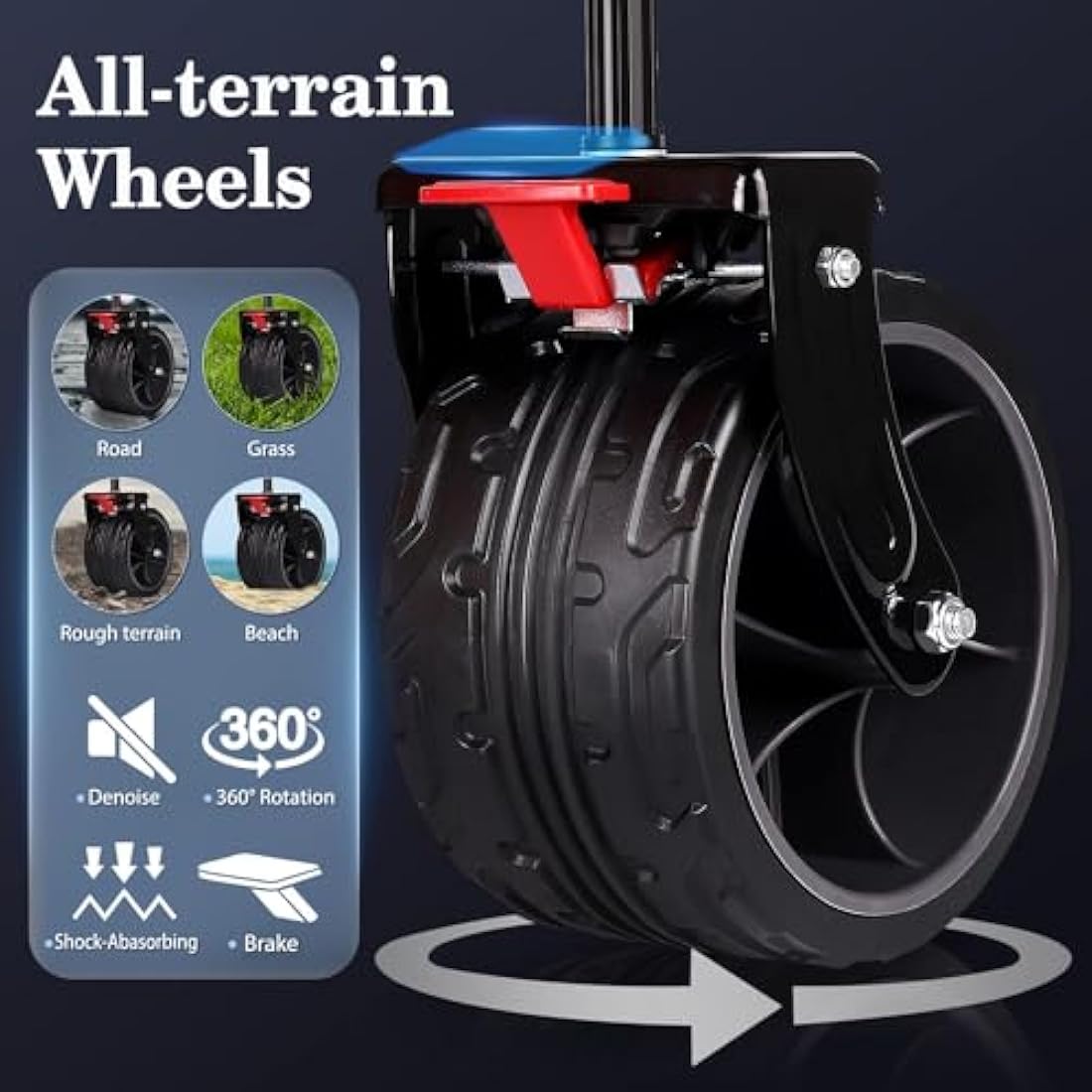 Sekey 200L Folding Wagon | Heavy-Duty All-Terrain Beach Trolley - 150KG