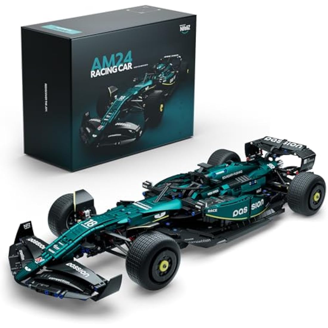 Nifeliz AM24 Formula 1 Racing Car Building Set | 1:8 Scale Model