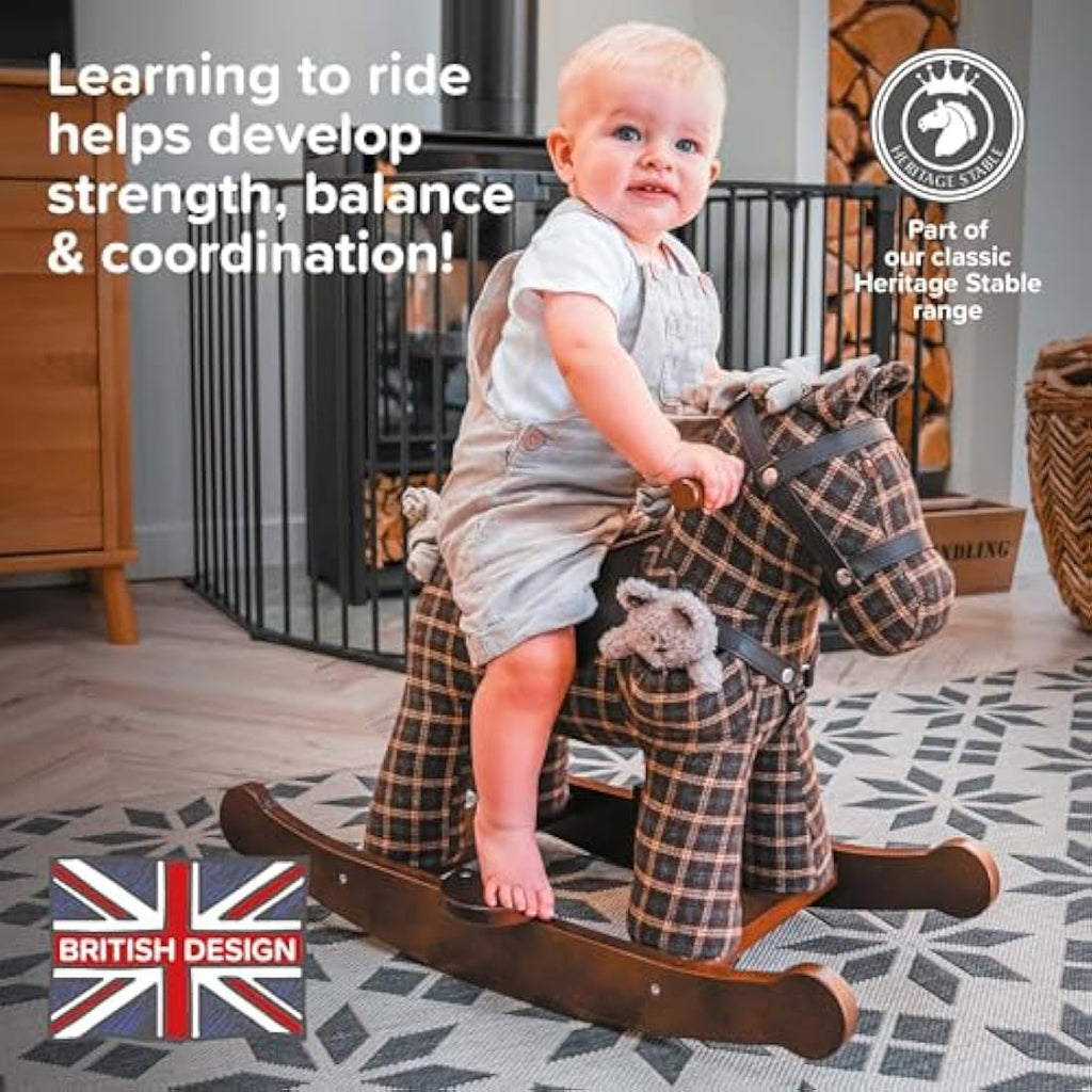 Little Bird Told Me Rufus & Ted Rocking Horse – Plush Wooden Rocker