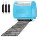 Lindastas Identity Theft Protection Roller Stamp with 3-Pack Refills - Blue