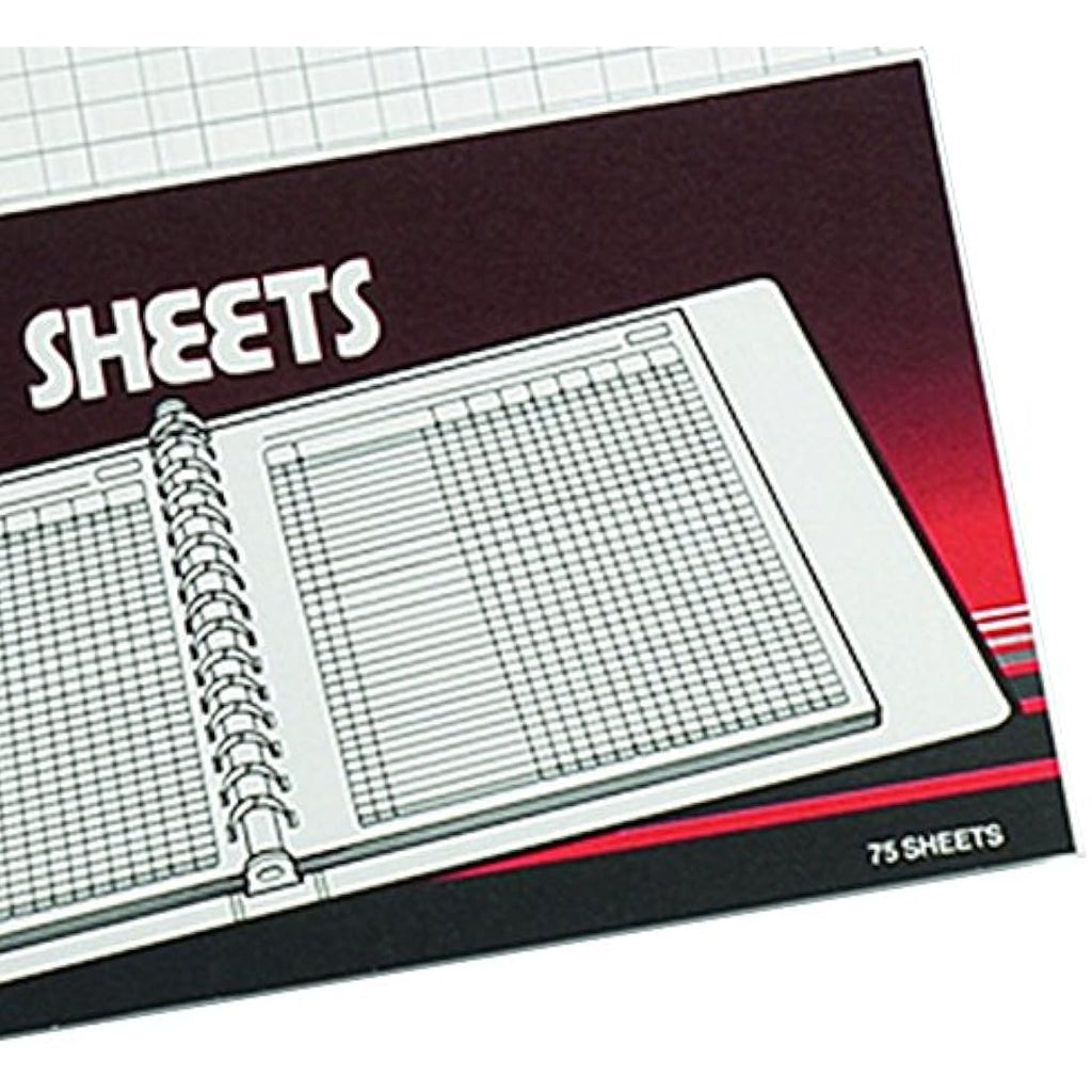 Rexel Twinlock Variform V8 Cash Refill Sheets, 10 Columns - 75 Pack