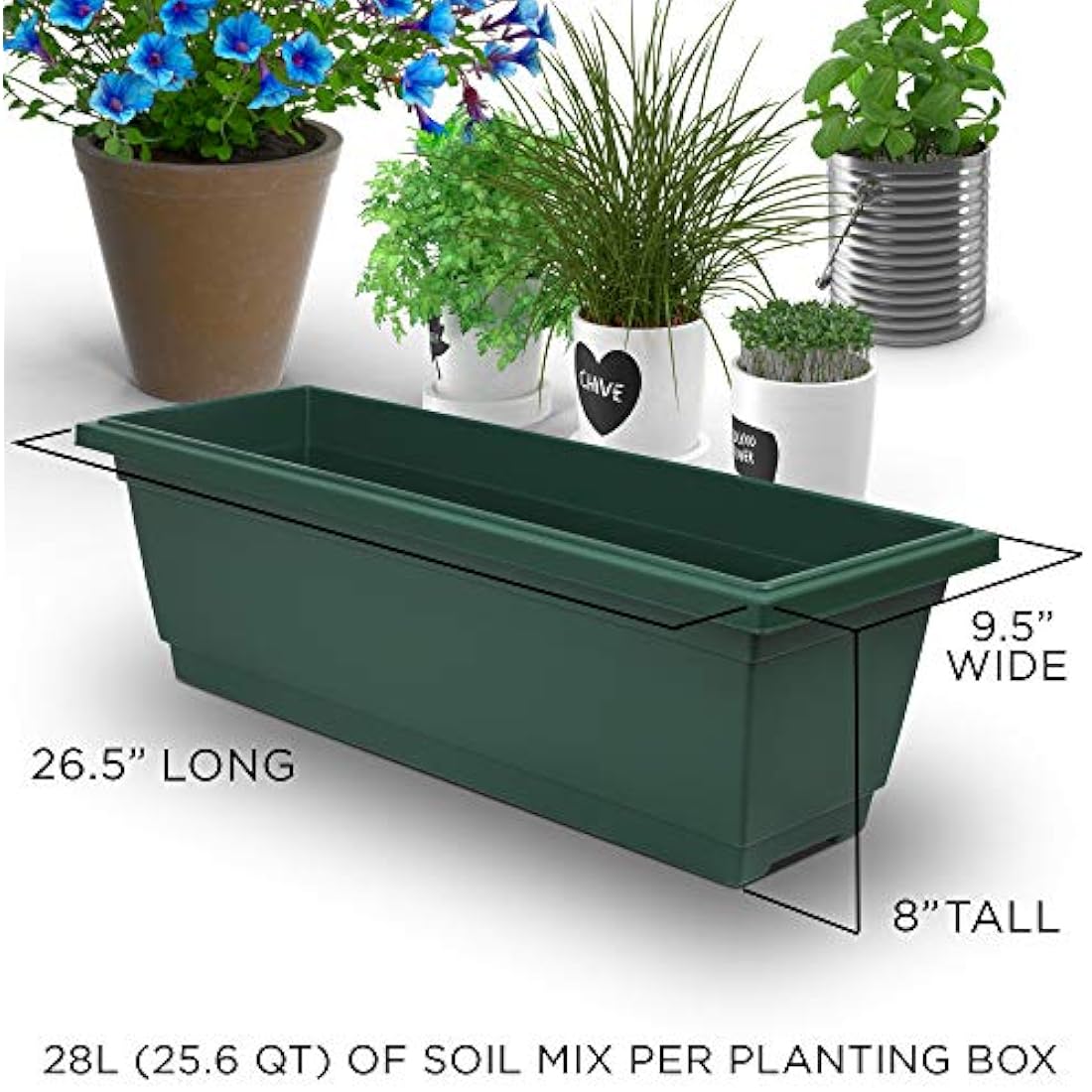 Outland Living 6-Ft Vertical Raised Garden Bed - 4 Food-Safe Planter Boxes