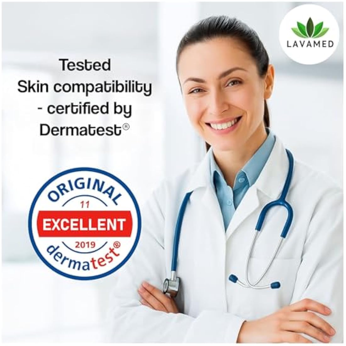 LAVAMED 100% Cotton Gloves | Soft Washable White Textile Hand Masks