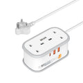 BEVA Type D India Travel Adapter | 1.5M Extension with USB-C Cable