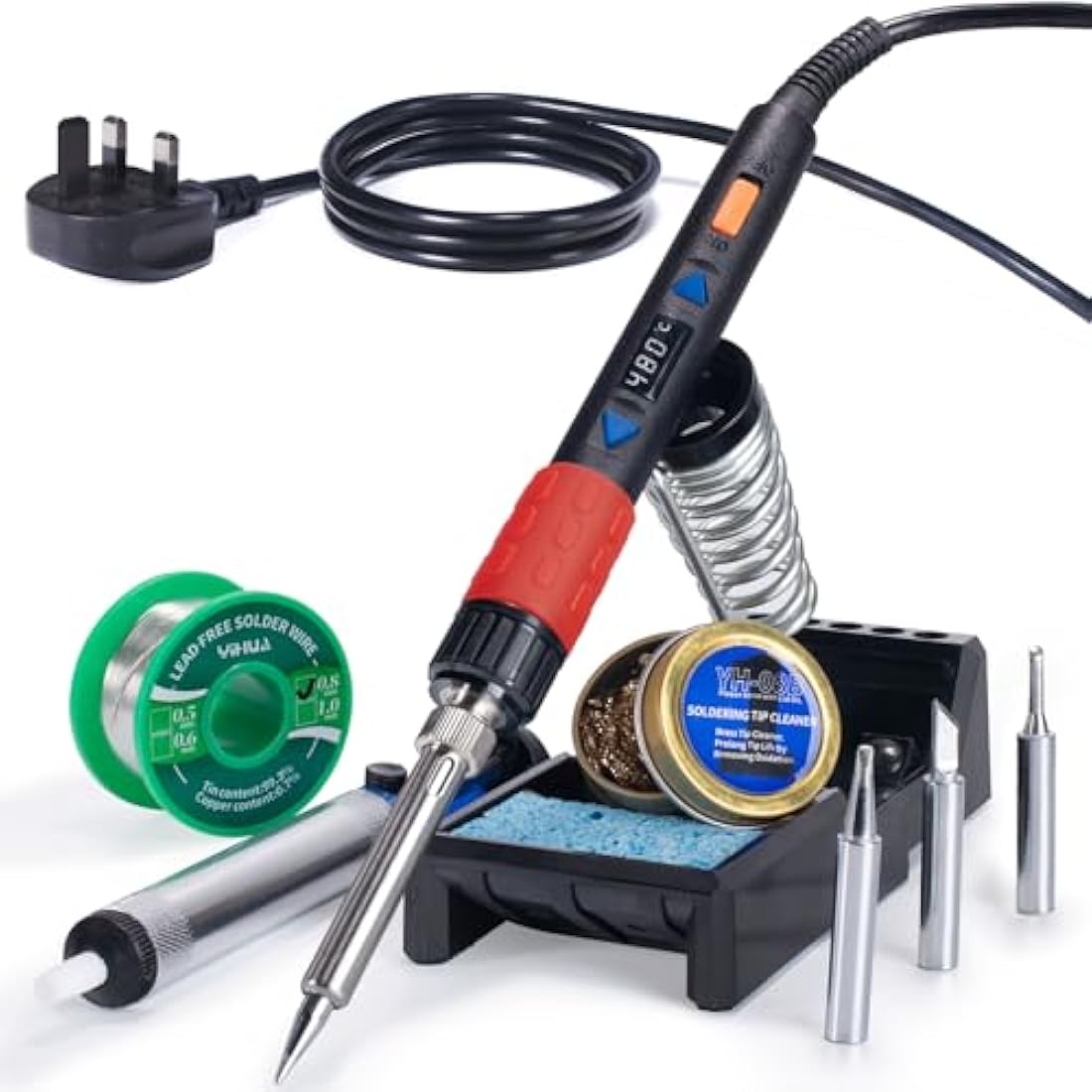 YIHUA 928D-III 110W Digital Soldering Iron Kit with LED Display - UK Plug