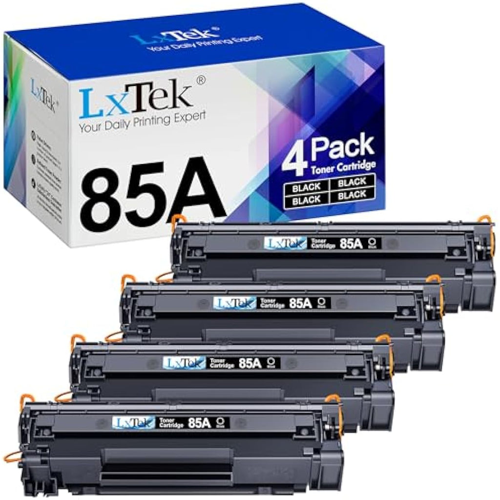 LxTek 85A CE285A Compatible Black Toner for HP LaserJet P1102W | 4-Pack