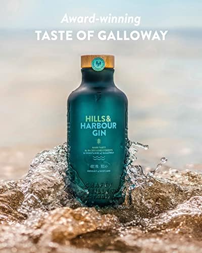 Hills and Harbour Scottish Craft Gin – 70cl Botanical Spirit (40% ABV)