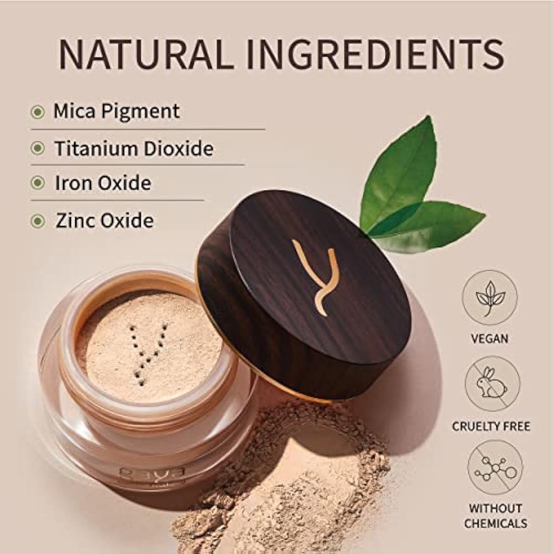 Gaya Cosmetics Mineral Powder Foundation – Vegan Full Coverage MF4