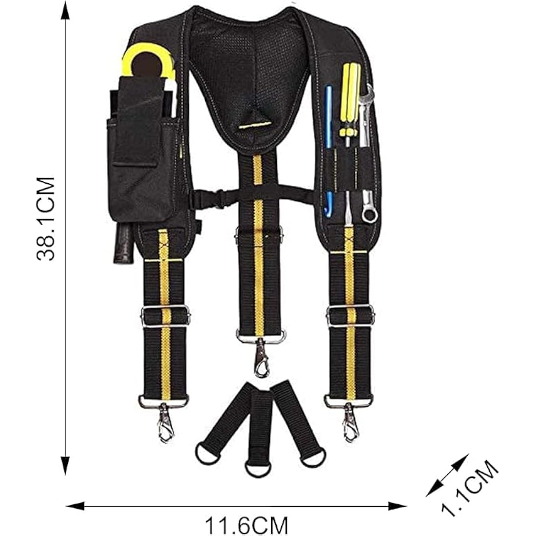 TUYU Heavy Duty Tool Belt Suspenders | Padded 1680D Nylon Work Rig