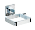 WENKO Vacuum-Loc Quadro Hair Dryer Holder | No-Drill Stainless Steel