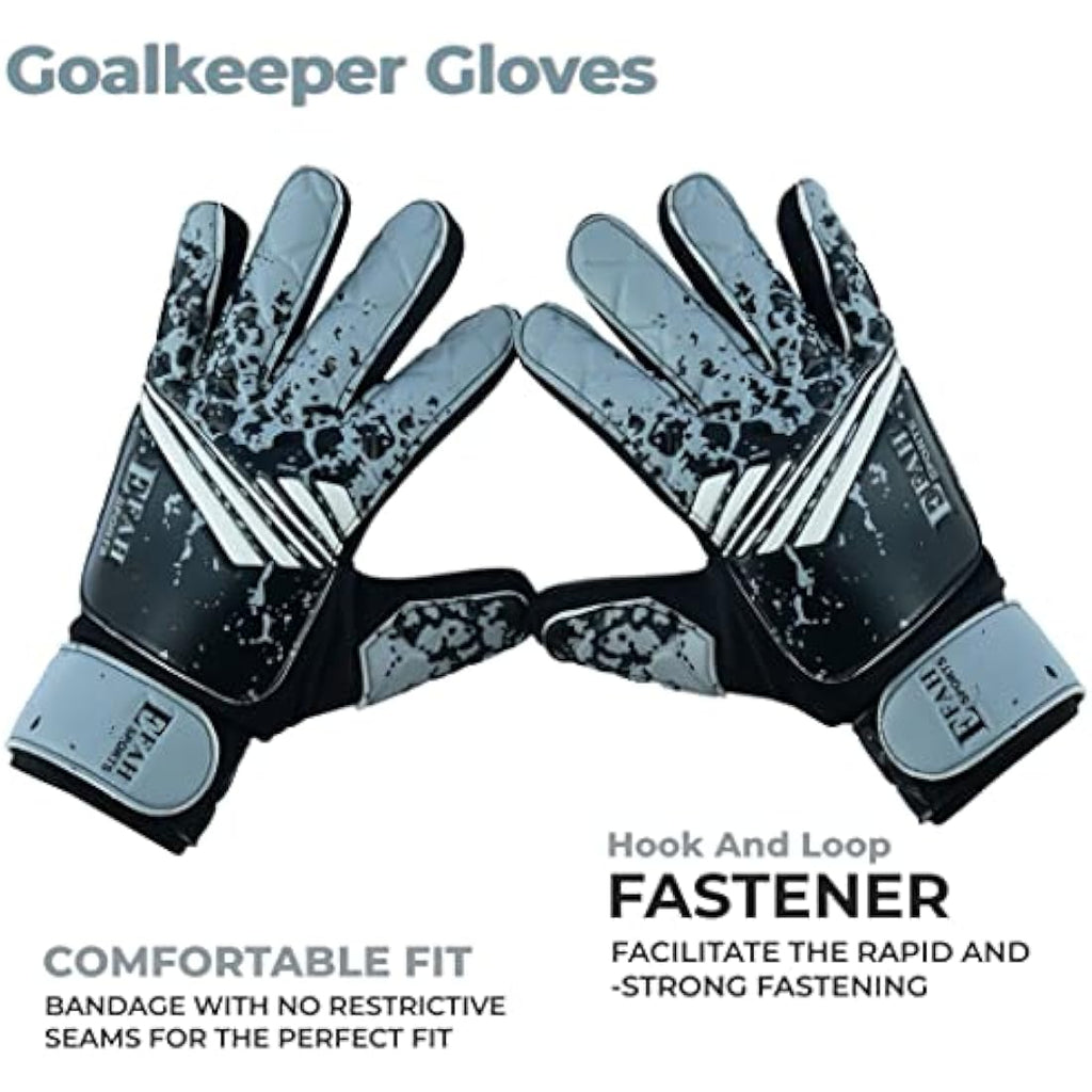 EFAH SPORTS Kids Soccer Goalkeeper Gloves | High Grip Youth Goalie Gear