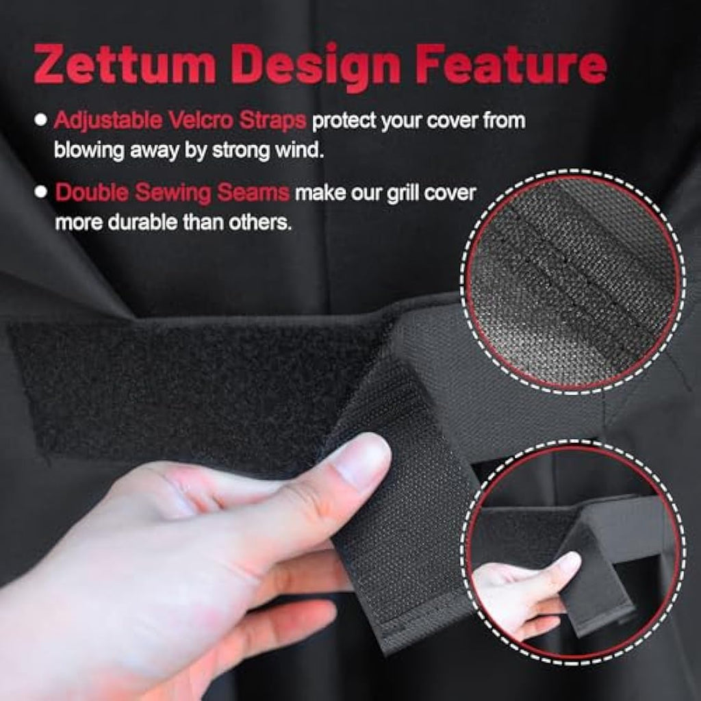 Zettum 147cm BBQ Grill Cover | Waterproof 600D Oxford for Weber Genesis II