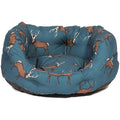 Danish Design Woodland Stag Dog Slumber Bed | Teal Cotton 35"