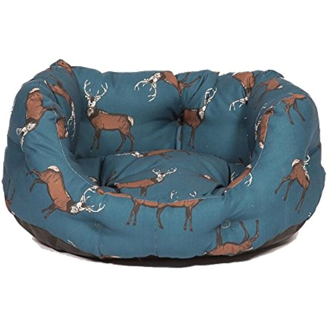 Danish Design Woodland Stag Dog Slumber Bed | Teal Cotton 35"