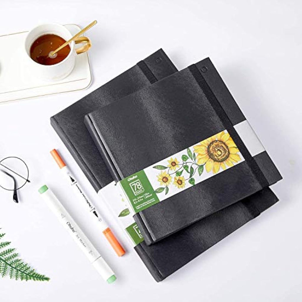 Ohuhu Alcohol Marker Sketchbook Set | 200GSM Heavyweight Paper | A4 & Square