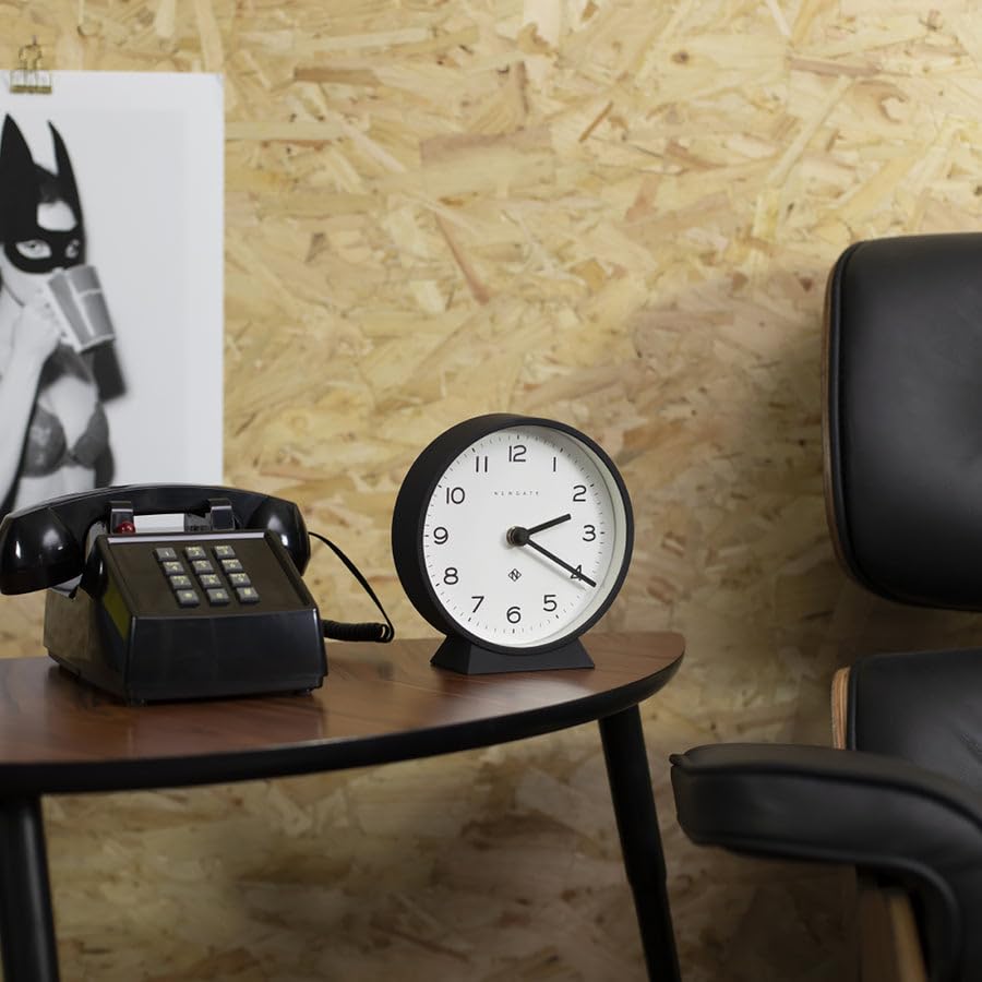 Newgate M Mantel Clock – Silent Sweep Non-Ticking Minimalist Desk Clock