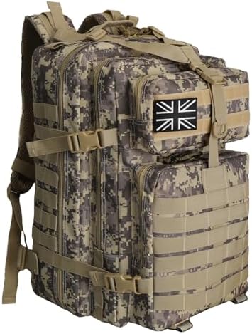 WOLT Tactical Military Backpack - 45L Large 3 Day Assault Pack for Hiking