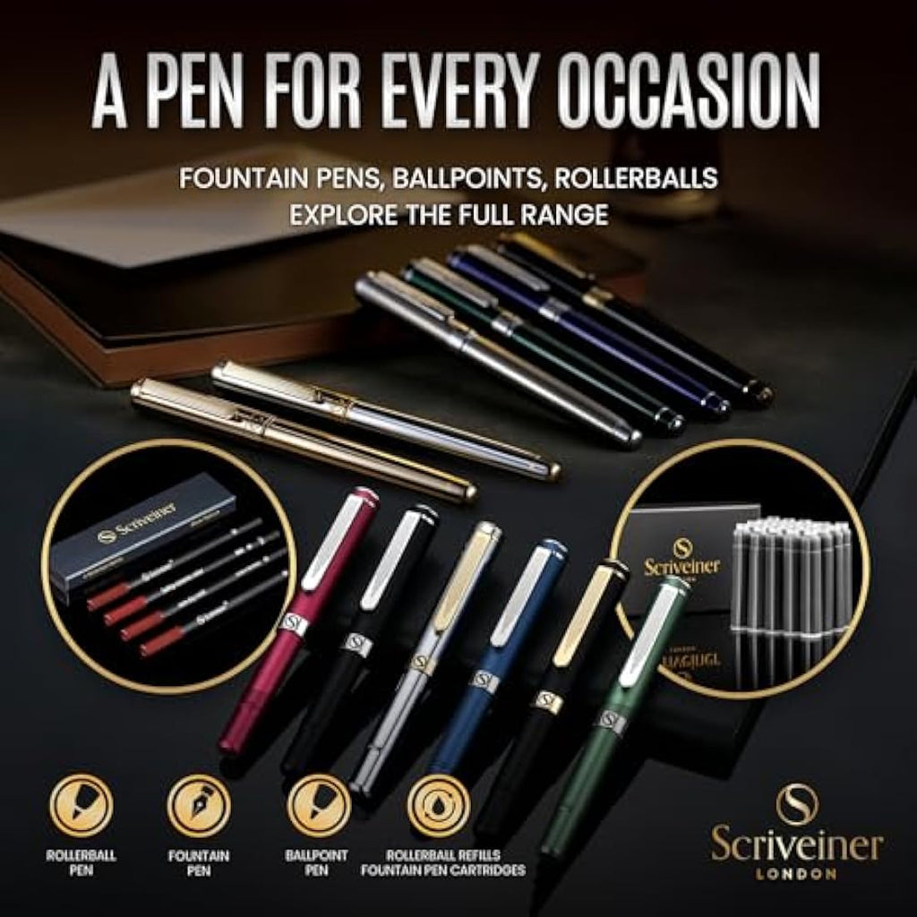 Scriveiner Ballpoint Pen – Deep Crimson Red Lacquer