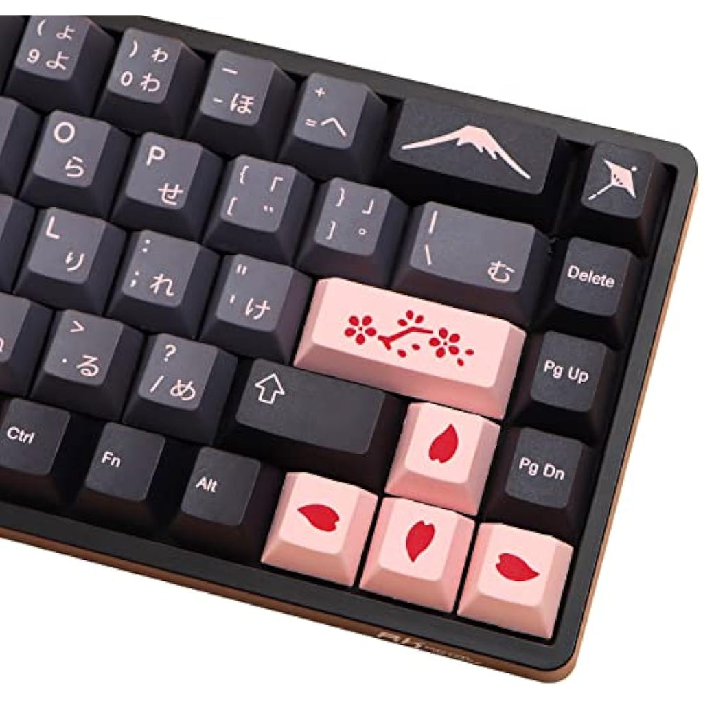 Night Sakura PBT Keycaps - 136 Set Cherry Profile Japanese Style