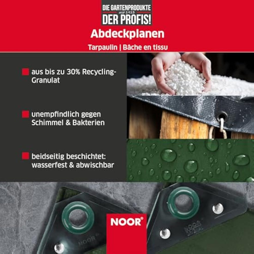 Noor Heavy-Duty Tarpaulin | 3x4m White Waterproof PP/PE Cover