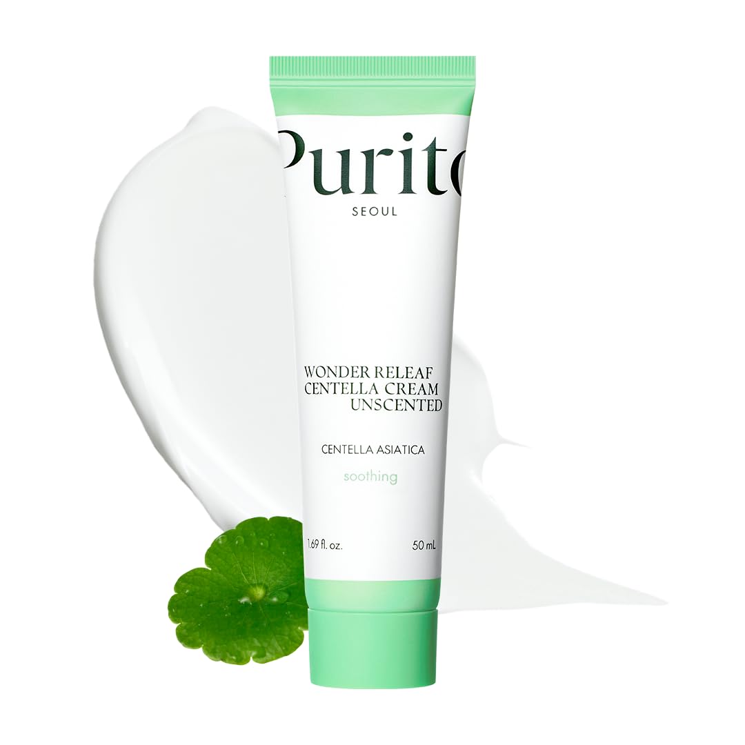 PURITO Centella Unscented Cream – Soothing Korean Facial Moisturizer, 50ml