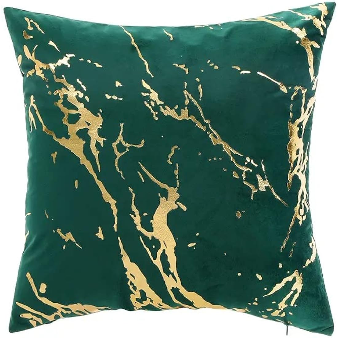Marble Green Dutch Velvet Cushion Covers - 18x18in (Pack of 2)