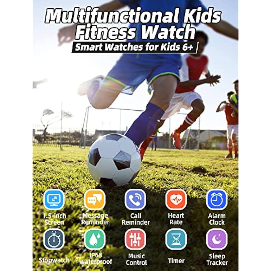 Slothcloud Kids Smart Watch – IP68 Waterproof Fitness Tracker for Boys Girls