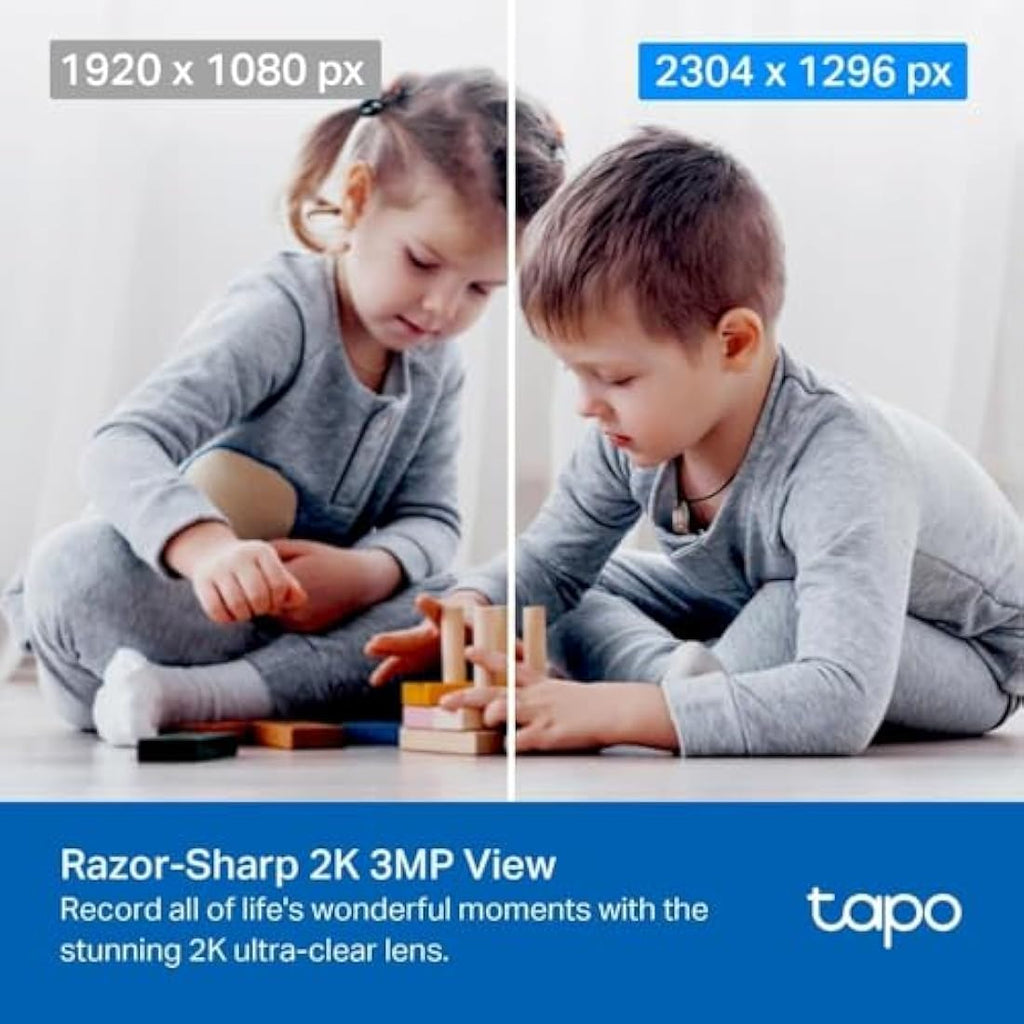 TP-Link Tapo C210P2 2K 3MP Indoor Security Camera | 360° Pan/Tilt | 2-Pack