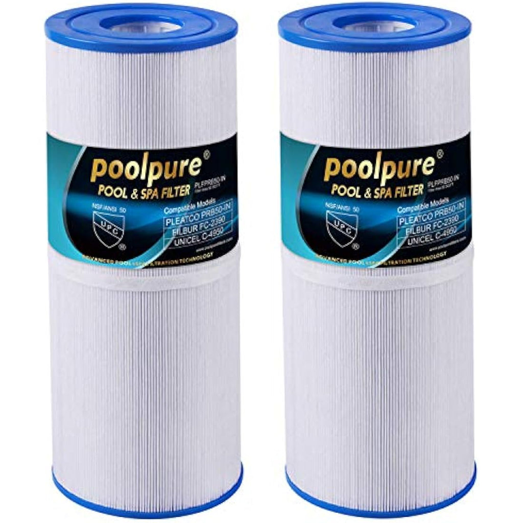 POOLPURE 50 Sq. Ft. Spa Filter Cartridge for Pleatco PRB50-IN & Unicel C-4950