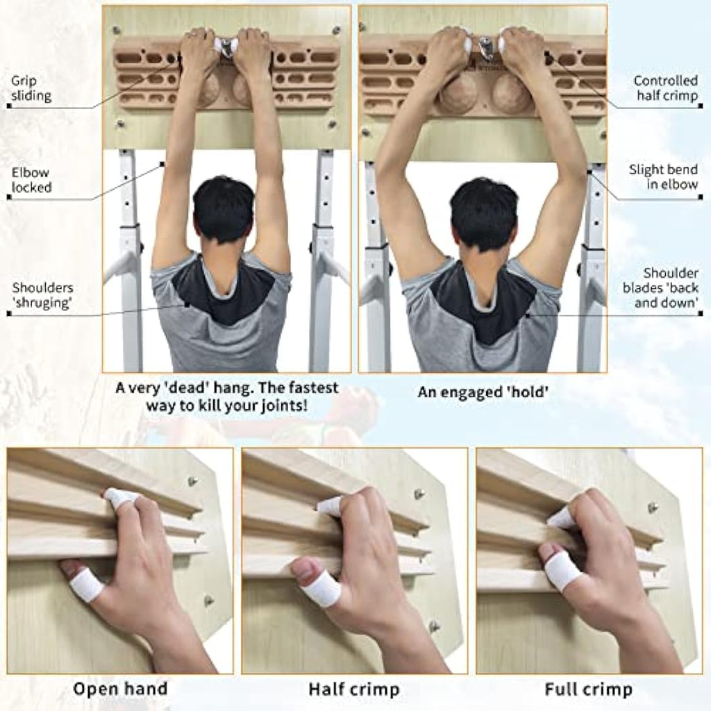 Wooden Rock Climbing Hangboard – Finger Strength Trainer