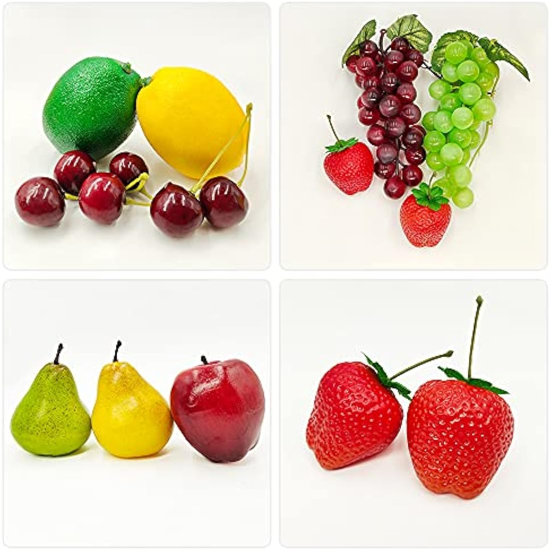 17-Piece Lifelike Artificial Fake Fruit Set for Home Decor