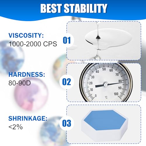 UV Resin – 2000g Crystal Clear Hard Type Glue for Jewelry