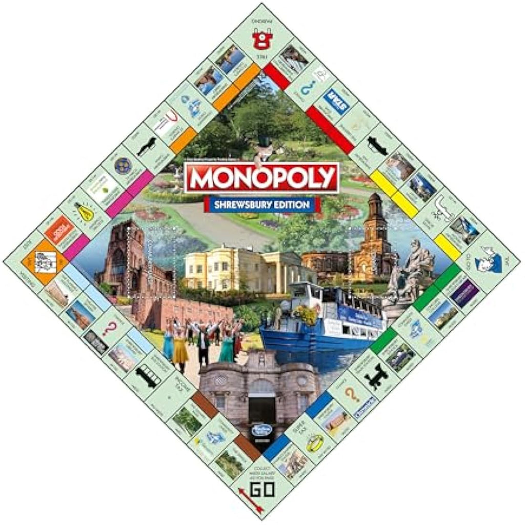 Winning Moves Shrewsbury Town Monopoly Board Game | Ages 8+ | 2–6 Players
