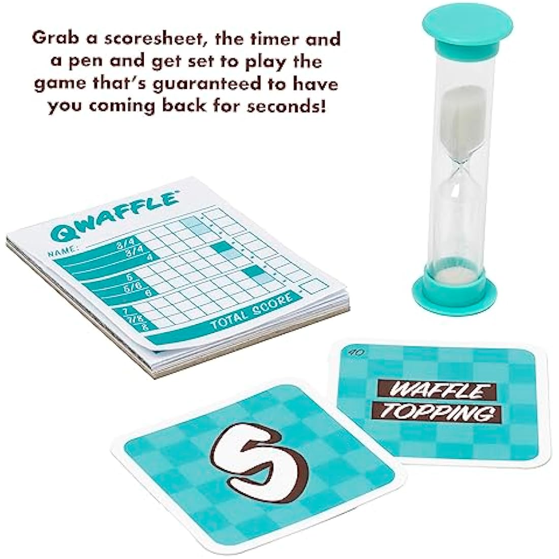 Ideal Qwaffle Word Game – Family Board Game for Travel and Parties