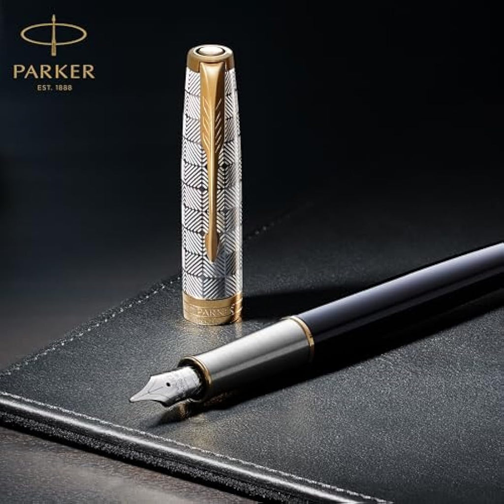 Parker Sonnet Fountain Pen – Stainless Steel with Palladium Trim, Fine Nib