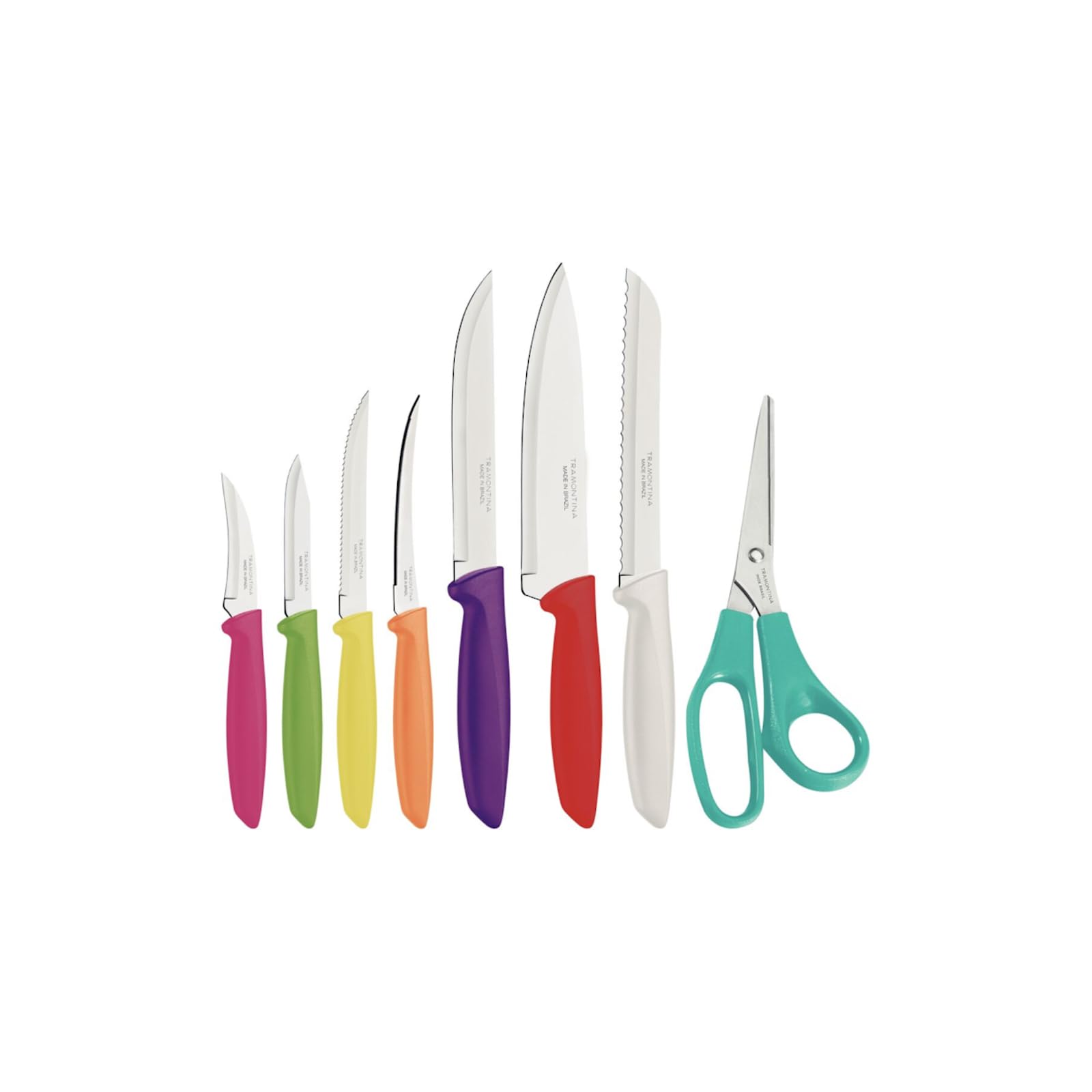 Tramontina Plenus 8-Piece Stainless Steel Kitchen Knife Set with Scissors