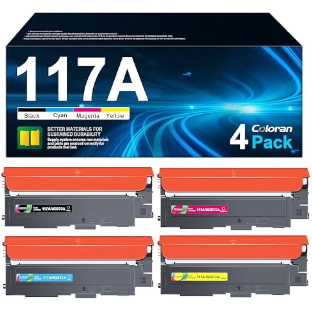 Coloran 117A Compatible Toner Cartridges for HP Color Laser 150 178 179 | 4-Pack