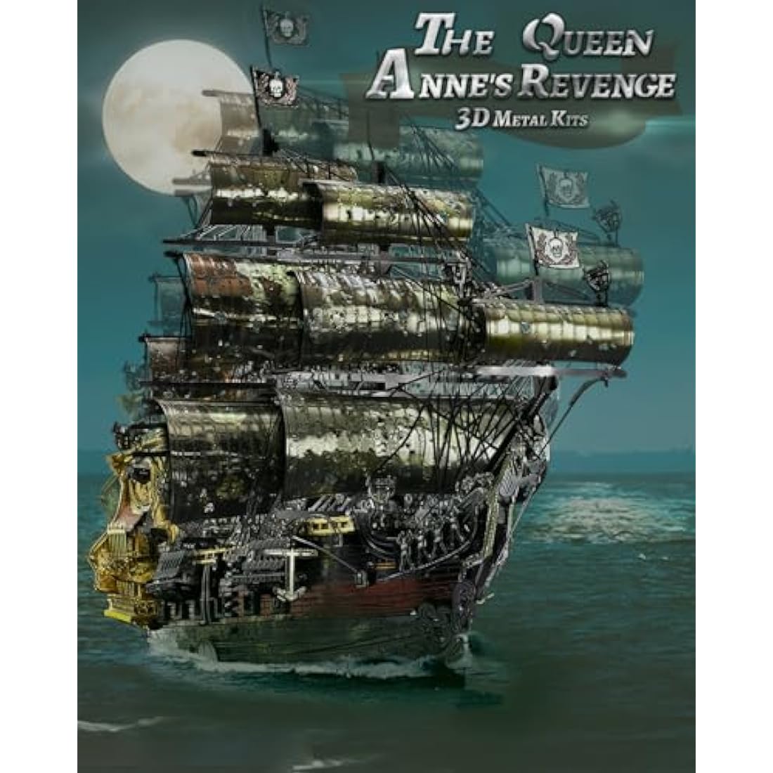 Piececool Queen Anne's Revenge 3D Metal Puzzle - Pirate Ship Model Kit