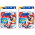 Vileda Turbo 2in1 Spin Mop Refill - Microfibre Mop Head, Pack of 2