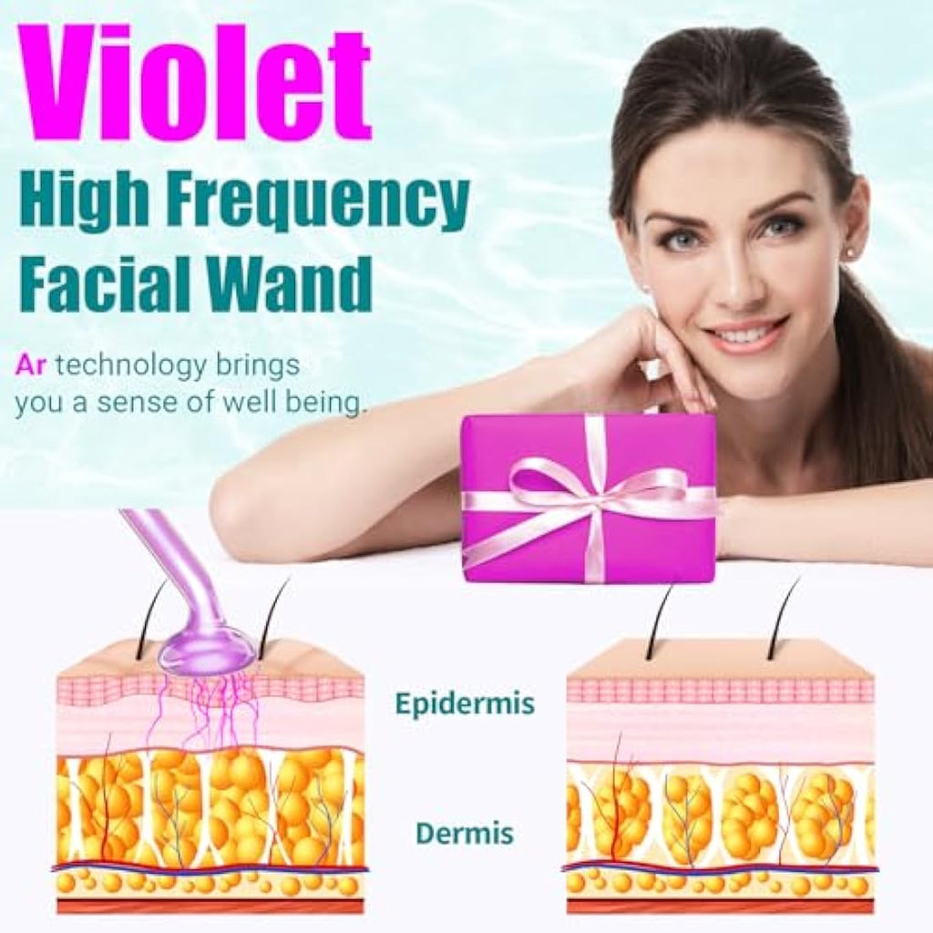 TUMAKOU High Frequency Facial Machine | 6 Argon Tubes for Acne & Aging