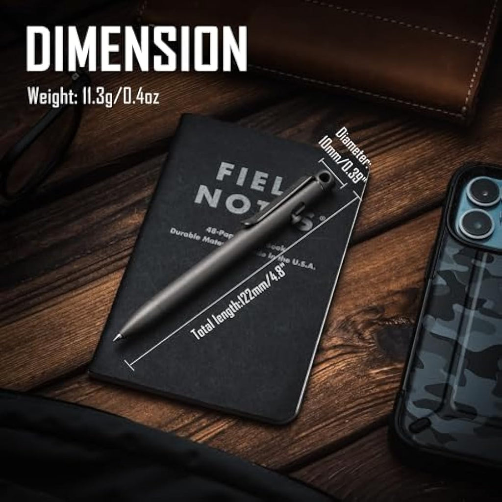 KeyUnity KP01 Titanium Alloy EDC Ballpoint Pen - Retractable Pocket Pen
