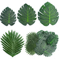Bubuyun 48Pcs Artificial Tropical Monstera Palm Leaves for Jungle Party Decor