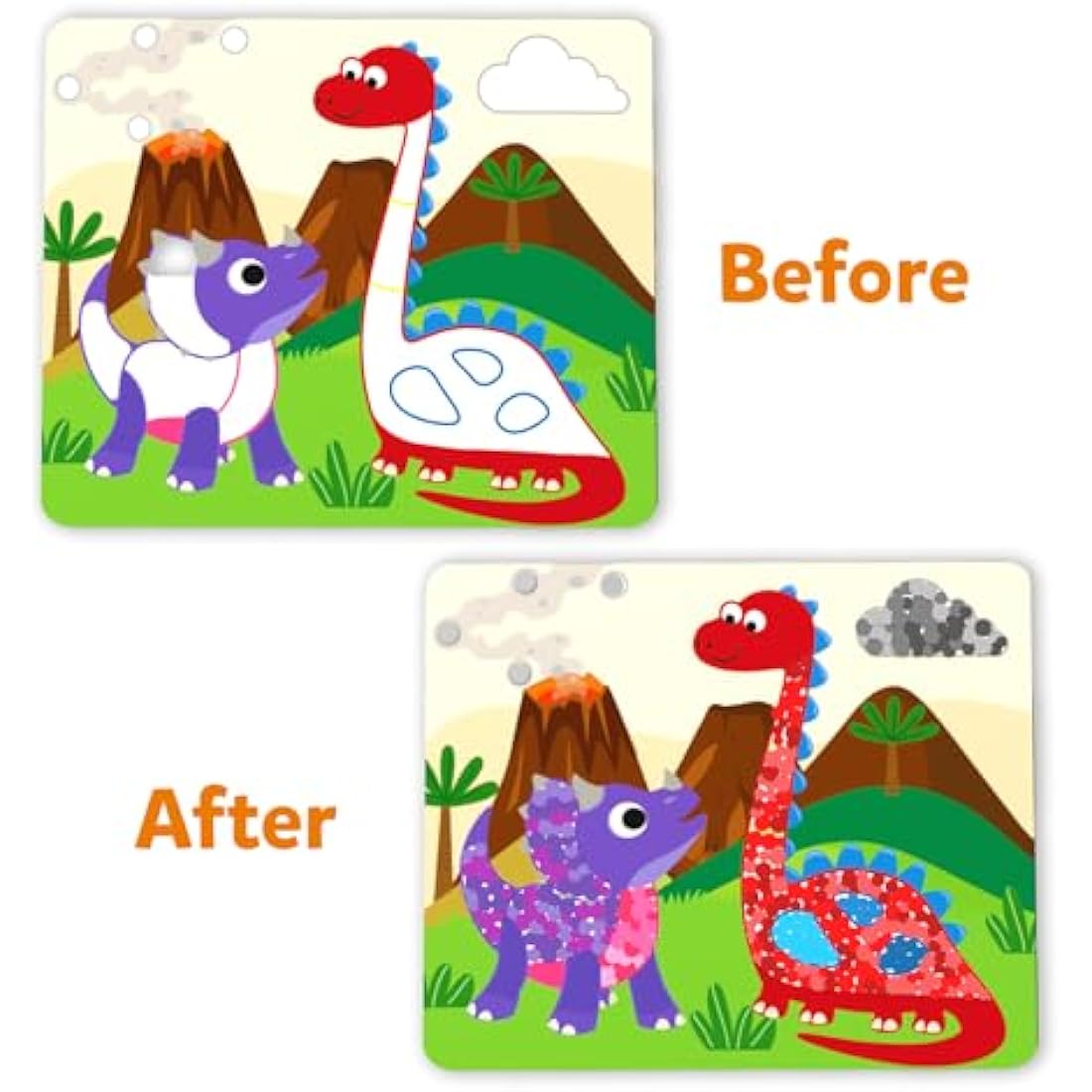 Skillmatics Dot It Dinosaur Sticker Art Kit – Mess-Free DIY Craft for Kids