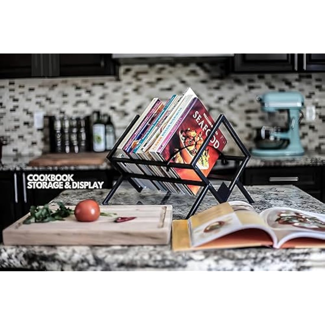 Jolof Store Vinyl Record Storage Holder – Metal 70 LP Album Display Stand