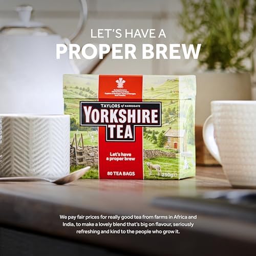 Yorkshire Tea Black Tea Bags - Bulk Pack of 800 (10 Boxes of 80)