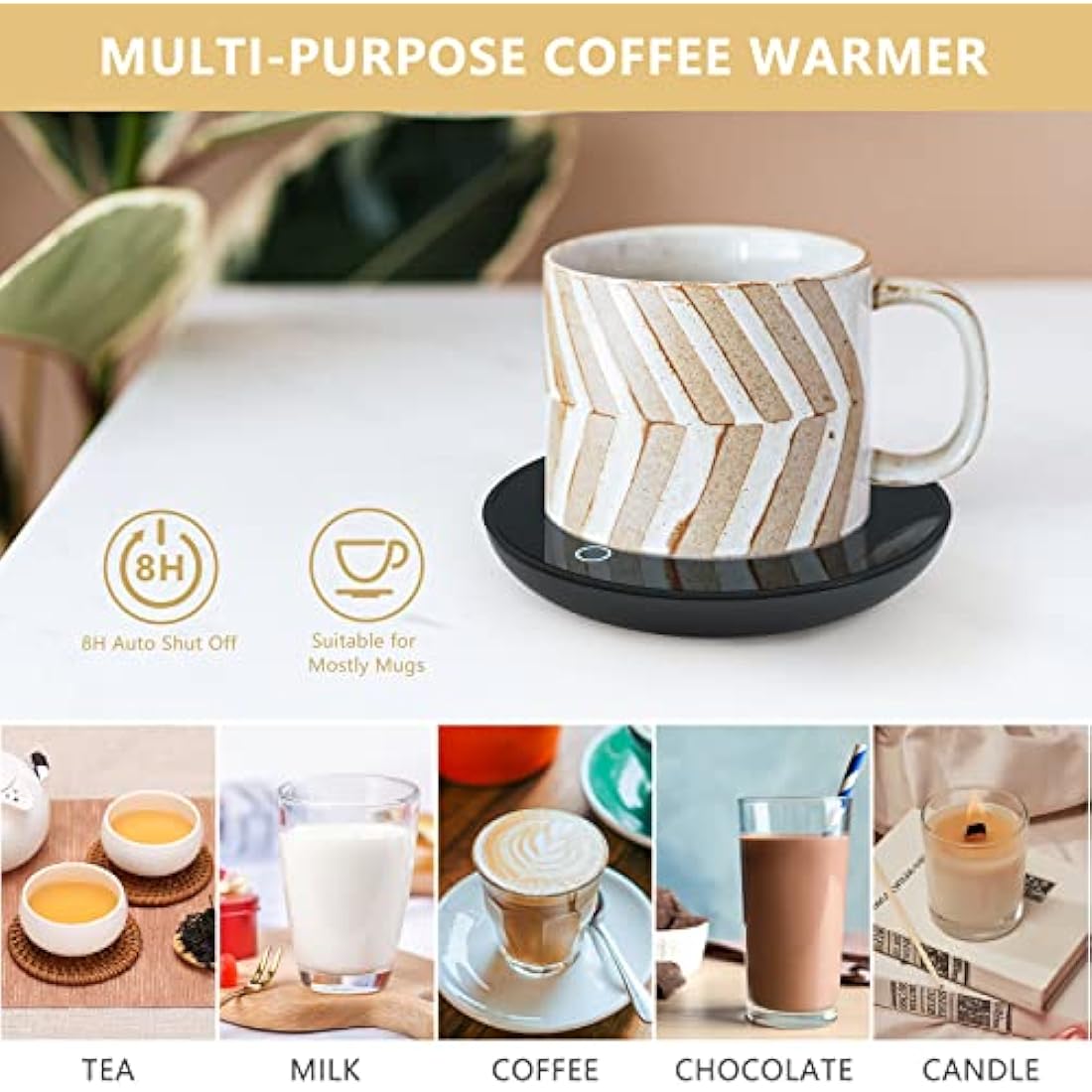 GARMEE Coffee Mug Warmer – Smart Cup Warmer with 2 Temperature Settings