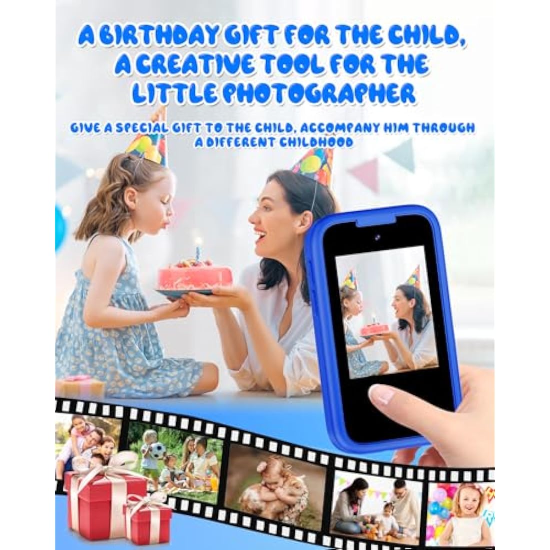 KAKTIN Kids Smart Phone – Dinosaur Learning Toy with Dual Camera & 8GB SD