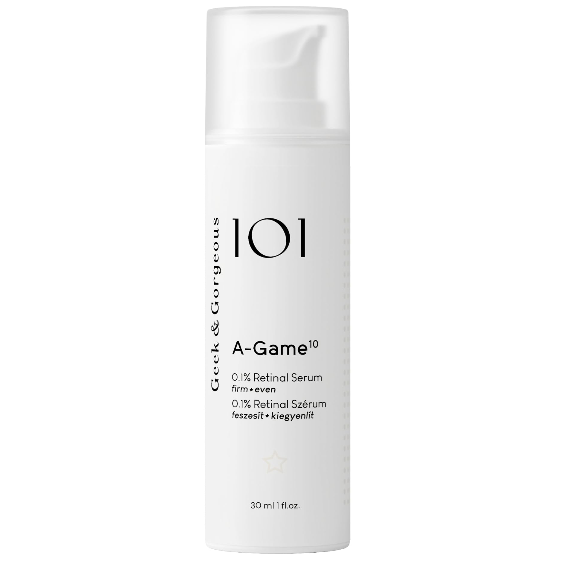 Geek & Gorgeous A-Game 10 | 0.1% Retinal Anti-Aging Serum for Oily Skin